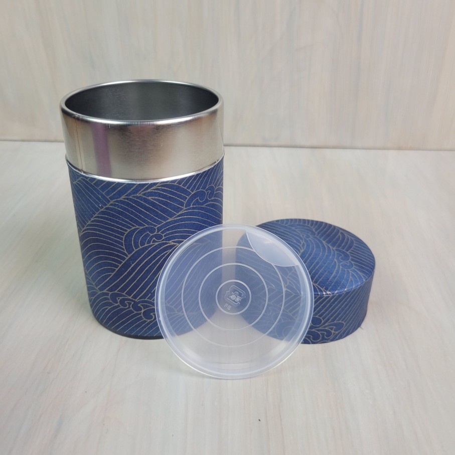 Teaware Portal Tea | Indigo & Gold Waves Tea Canister - 150G