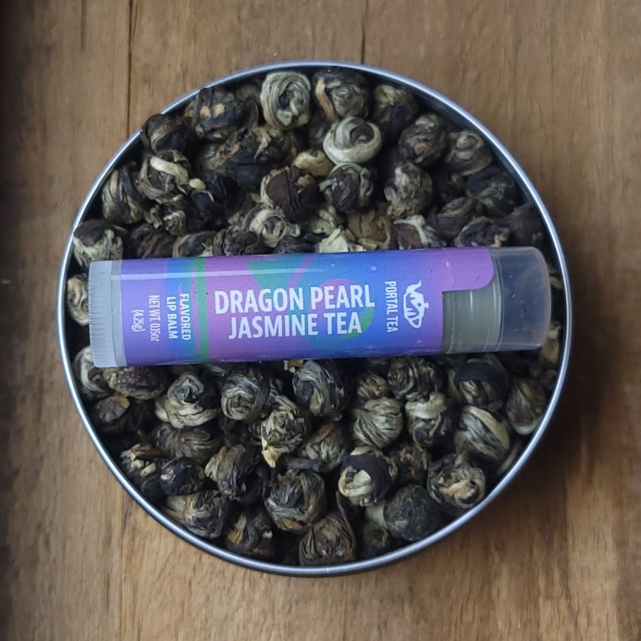 Teas Portal Tea | Tea Gift Tin & Lip Balm Gift Set - #75 Dragon Pearl Jasmine