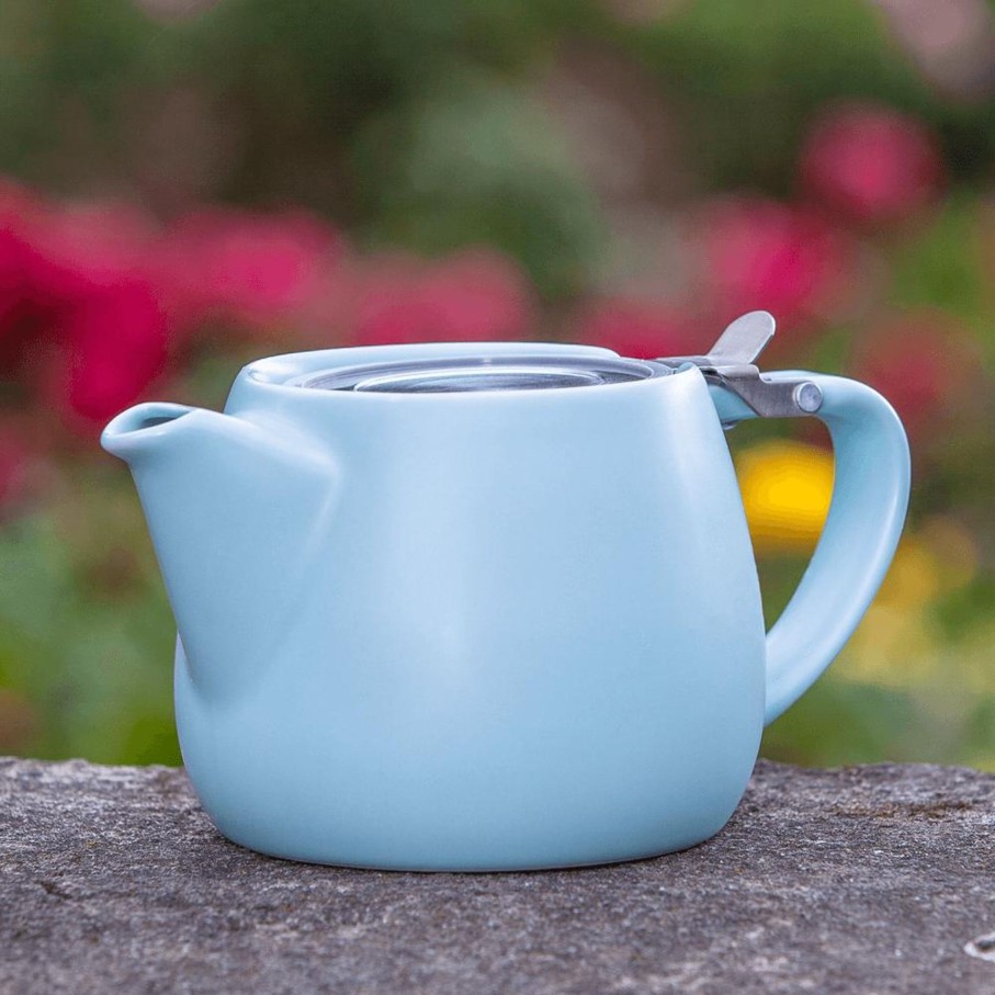 Teaware Portal Tea | Pluto Porcelain 18Oz Teapot With Infuser - Turquoise