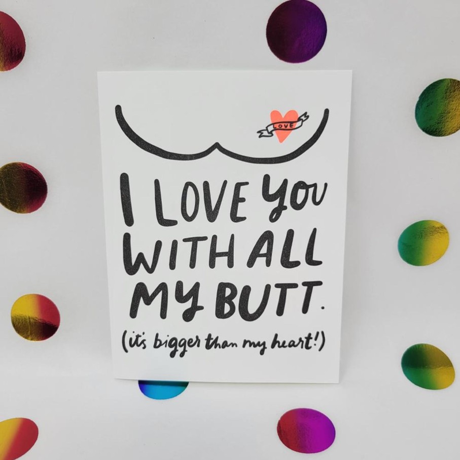 Teaware Portal Tea | I Love You With All My Butt Greeting Card