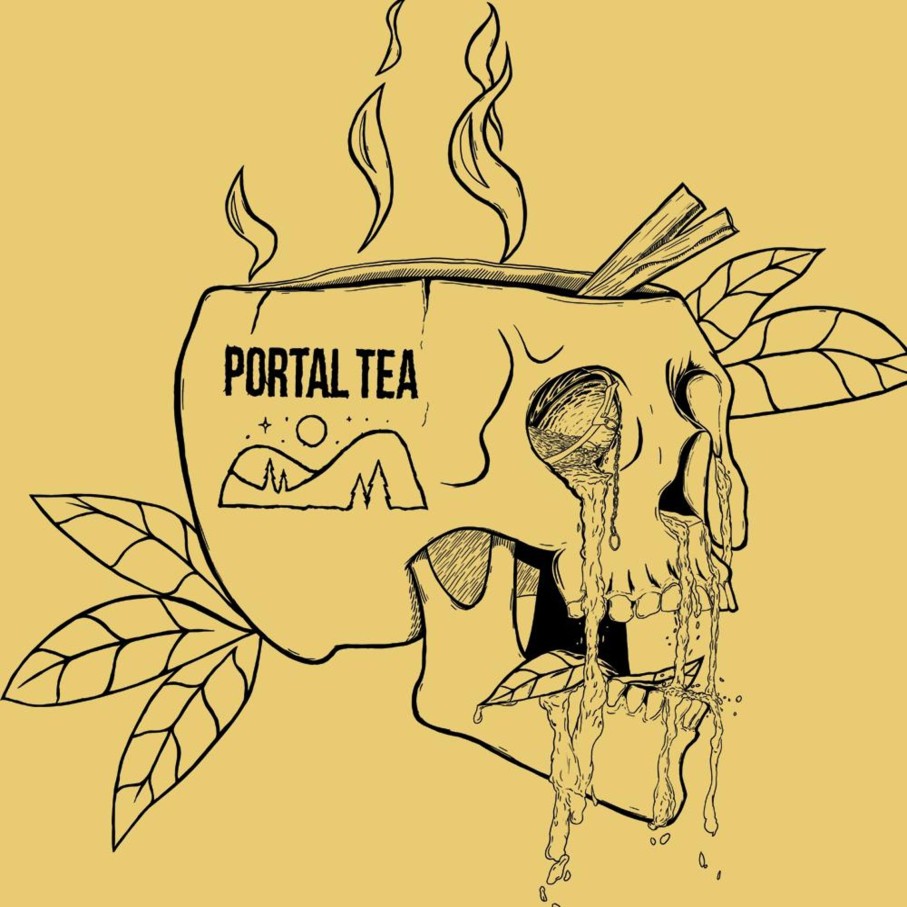 Teaware Portal Tea | Shirt - Tea Skull - Gold