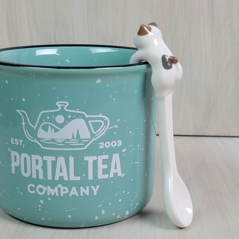 Teaware Portal Tea | Ceramic Cat Spoon - White