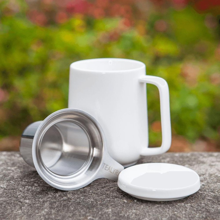 Teaware Portal Tea | Peak Ceramic Mug With Infuser - 19.5Oz - White