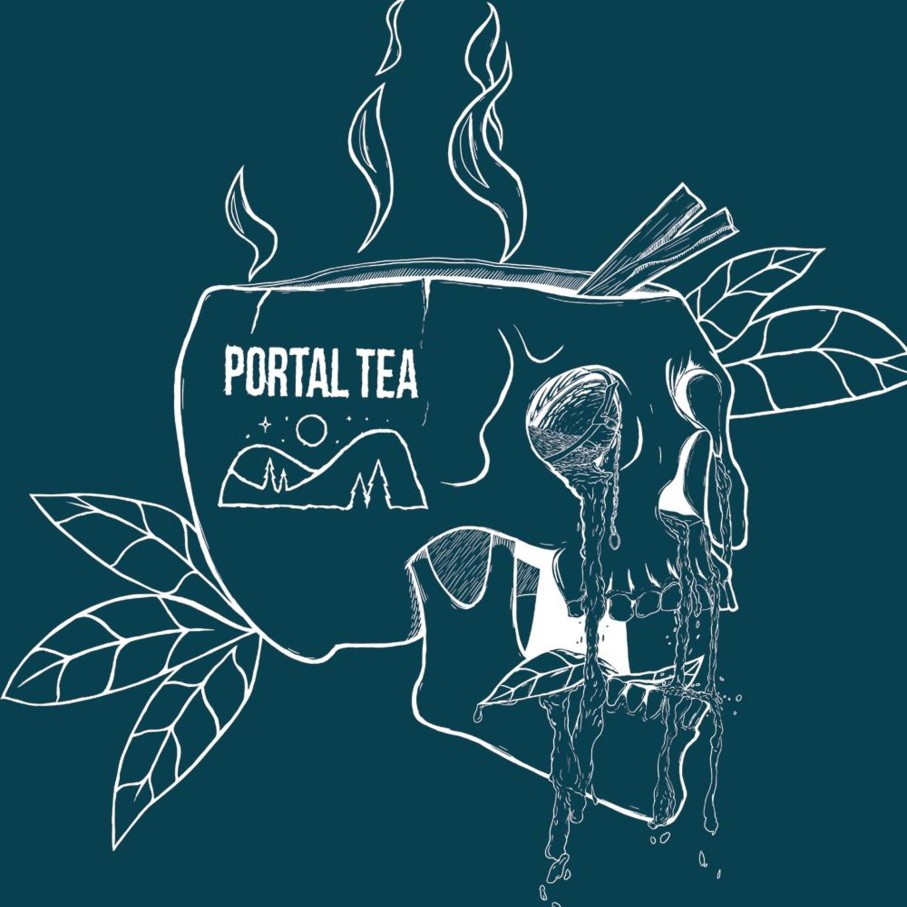 Teaware Portal Tea | Shirt - Tea Skull - Dark Teal