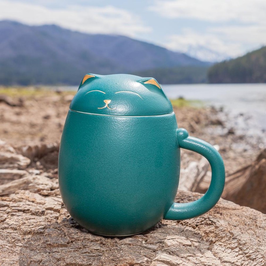 Teaware Portal Tea | Fortune Cat Teacup With Strainer