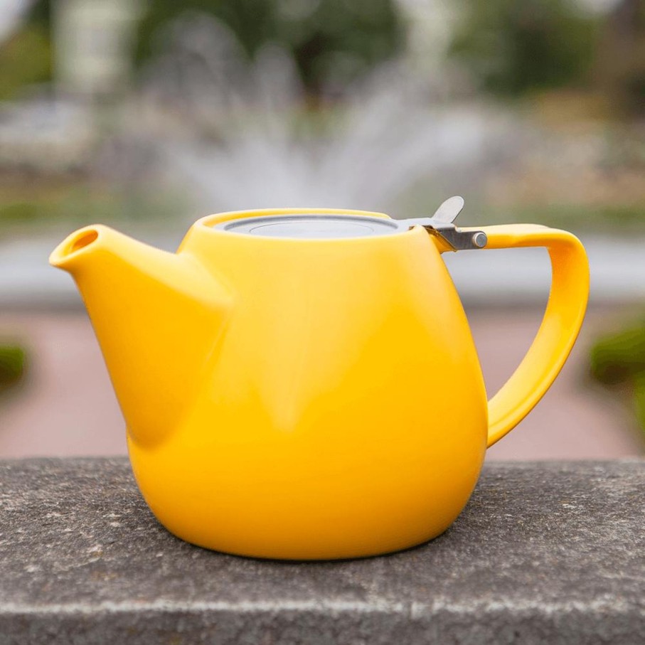 Teaware Portal Tea | Jove Porcelain Teapot 34Oz - Yellow