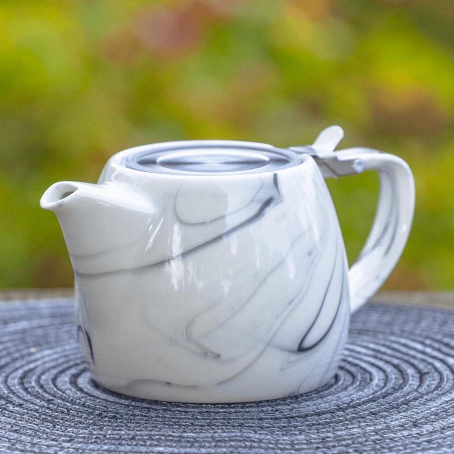 Teaware Portal Tea | Marble Porcelain 22Oz Teapot - Grey