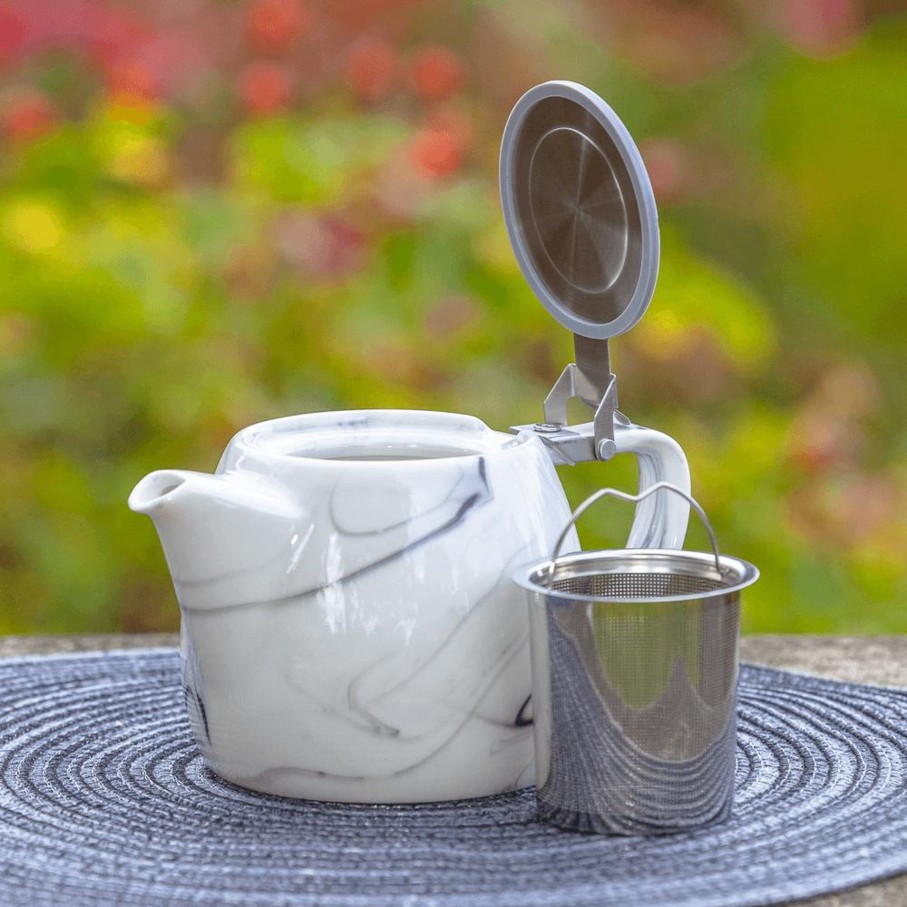 Teaware Portal Tea | Marble Porcelain 22Oz Teapot - Grey