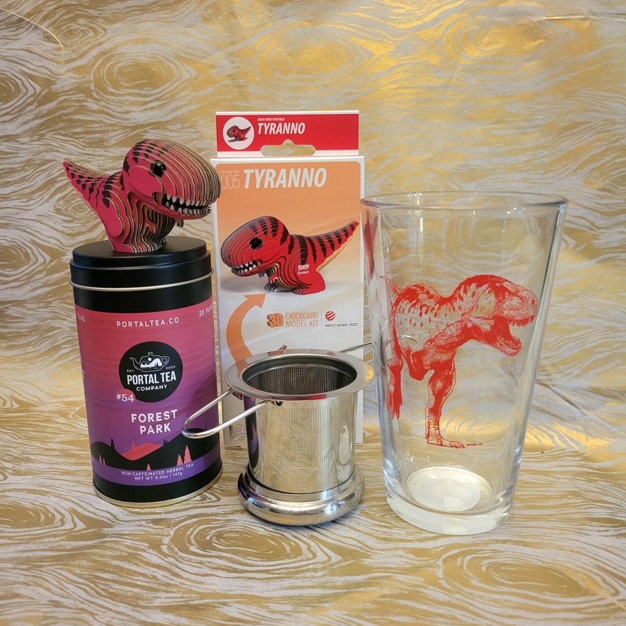 Teaware Portal Tea | T-Rex Iced Tea Glass & Tea Gift Set