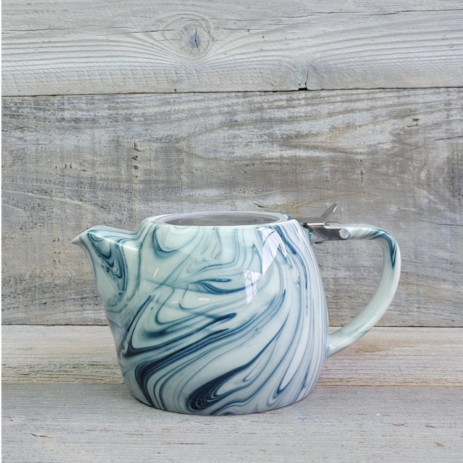 Teaware Portal Tea | Marble Porcelain 22Oz Teapot - Teal